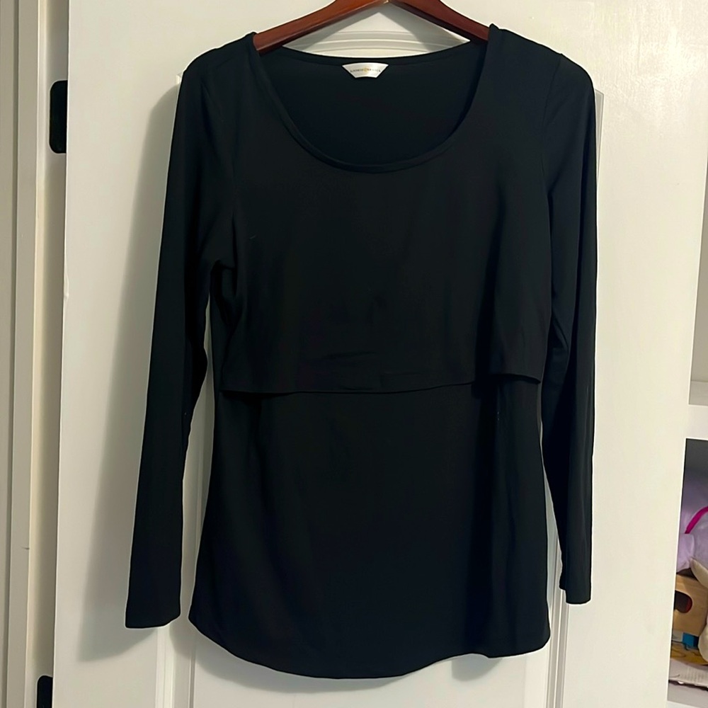 Black nursing top, large